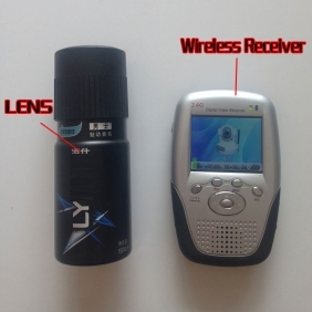 AXE Wireless Bathroom Spray Bottle Pinhole Spy Camera 2.4GHz with Portable Receiver-Increase Receive Distance